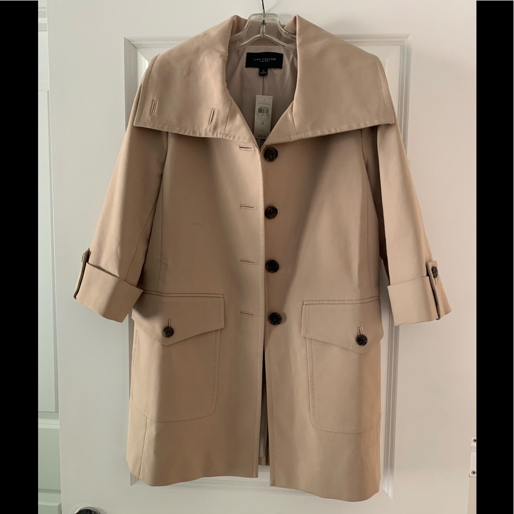 Ann Taylor tan trench coat NWT